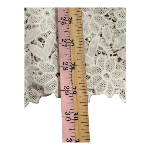 Mexx Kids Dress Girls 8 White Lace Floral Short Sleeve Lined Party Formal Youth - Picture 2 of 6